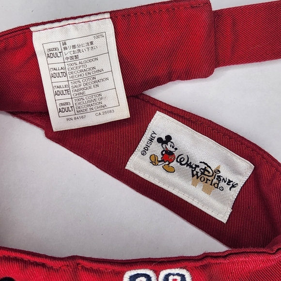 Vintage Embroidered Walt Disney World Mickey Mouse Visor Adult Size - Picture 6 of 6